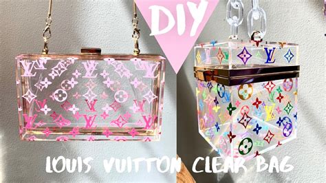 louis vuitton plastic bag diy|Louis Vuitton transparent bag.